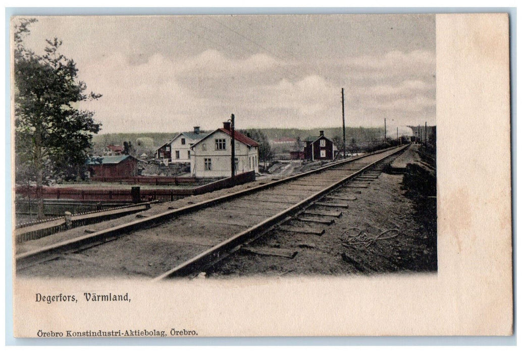 c1905 Railway Orebro Art Industry Limited Degerfors Varmland Sweden Postcard
