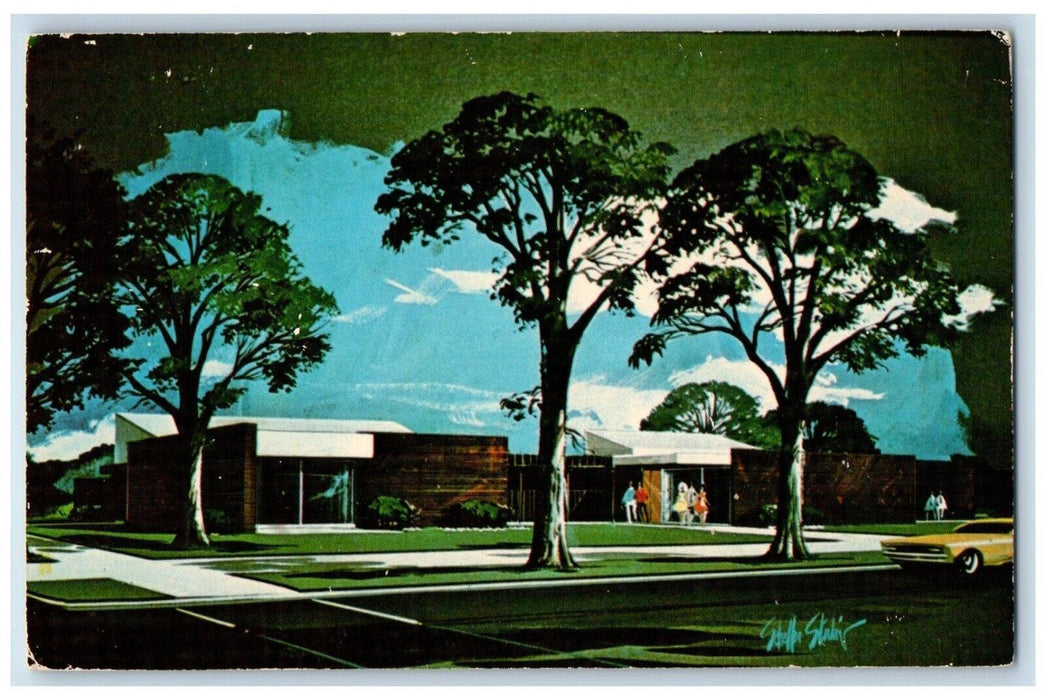 c1960 Mingenback Art Center Bethany College Lindsborg Kansas KS Antique Postcard