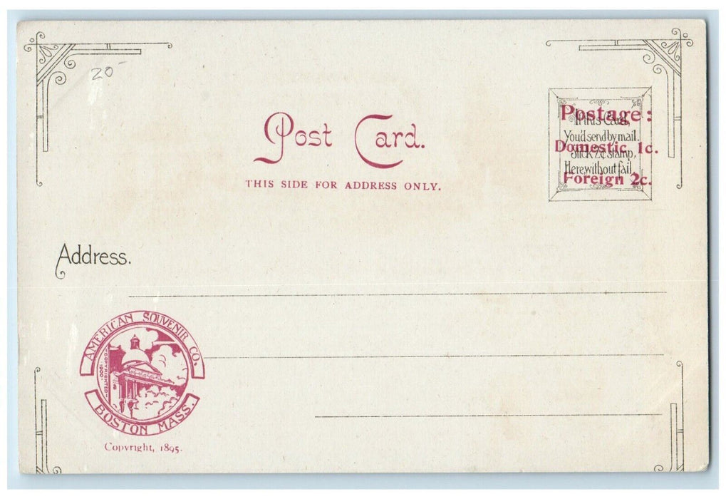 Greetings From Historic Battle Fields Massachusetts MA, Multiview Postcard