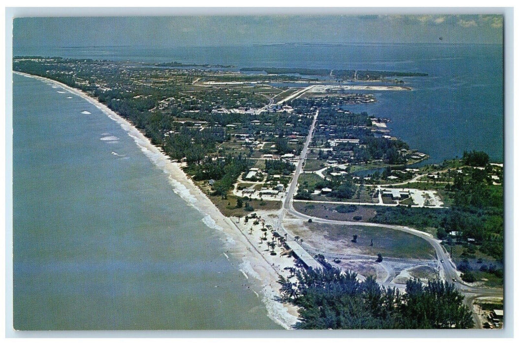 Aerial View Of Manatee Public Beach Casino Anna Maria Island Florida FL Postcard
