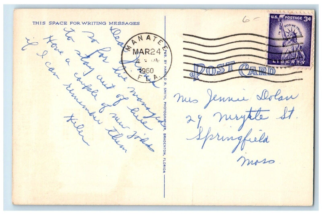 1960 View Of Air Conditioned Jail Anna Maria Island Manatee Florida FL Postcard