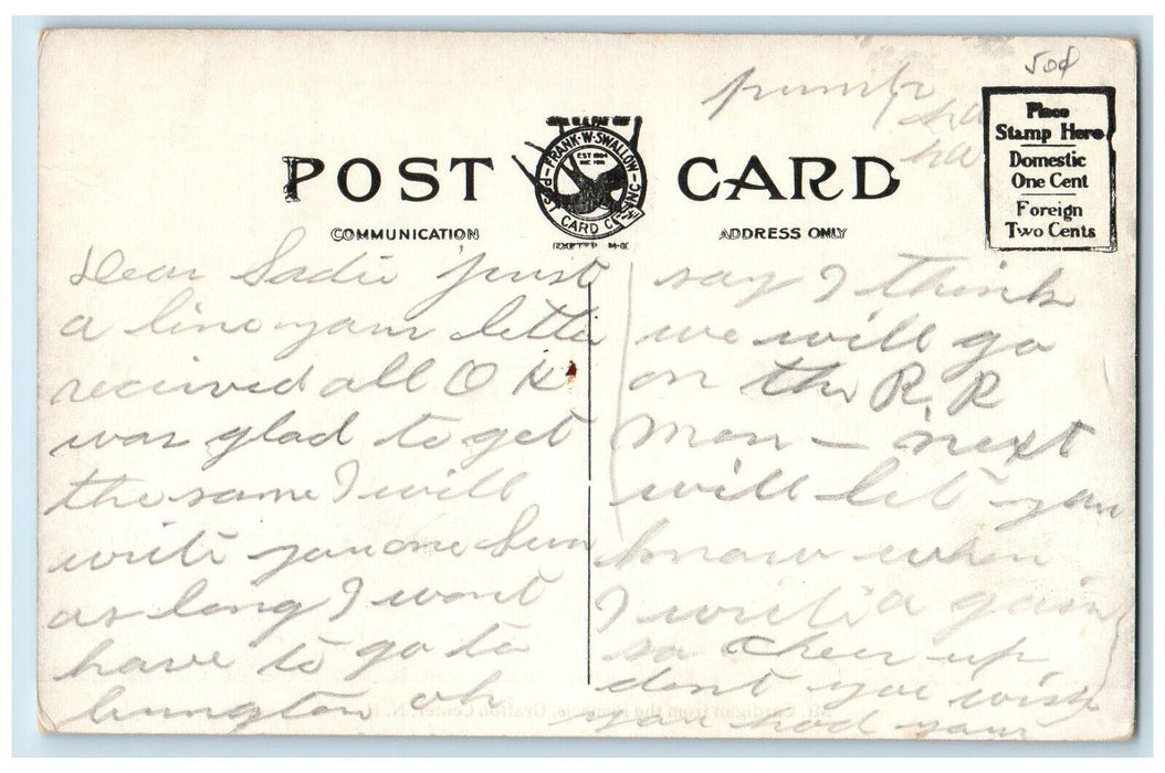 MT. Cardigan From The Pinnacle Grafton Center New Hampshire NH Vintage Postcard