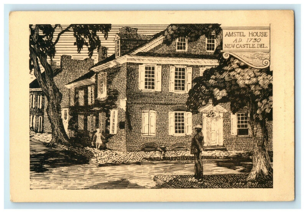 Amstel House AD 1730 New Castle Delaware DE Undivided Back Antique Postcard