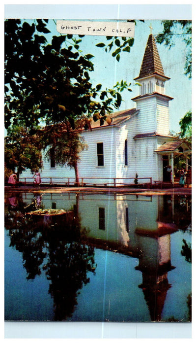 1964 The Church of Reflections Ghost Town California CA Cancel Postcard