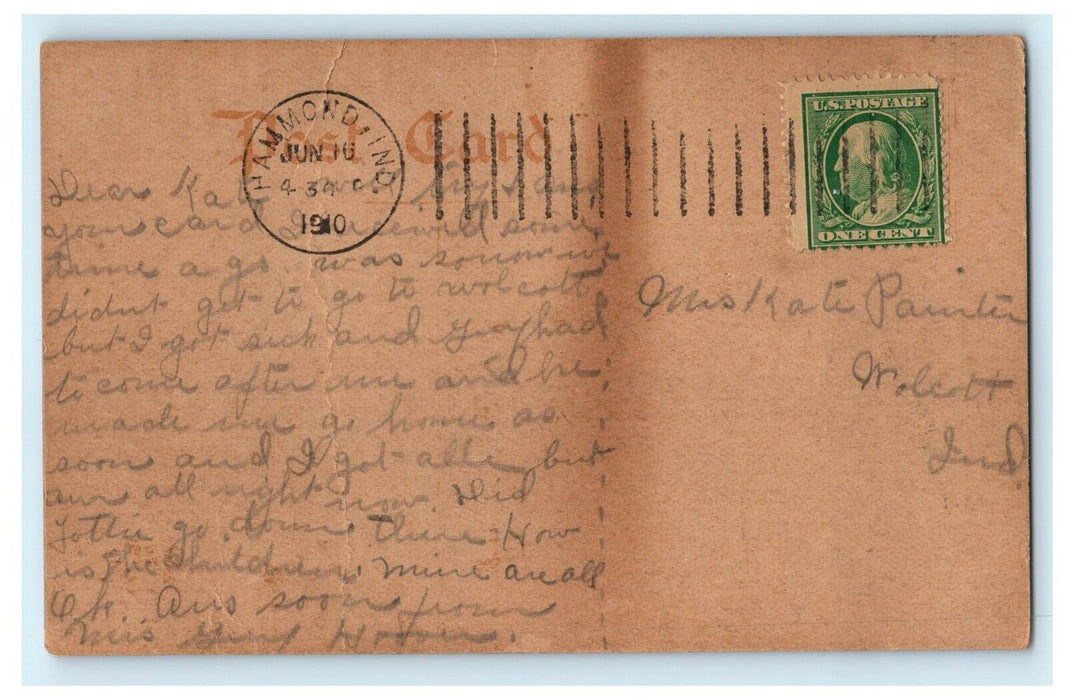 c1910 Saint Paul's Lutheran School Hammond Indiana IN Antique Postcard