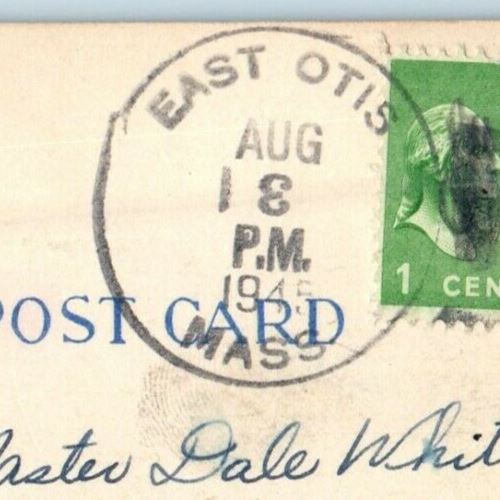 1914 I'll Be Doggone Glad To See You Dog House Bone Greetings East Otis Postcard