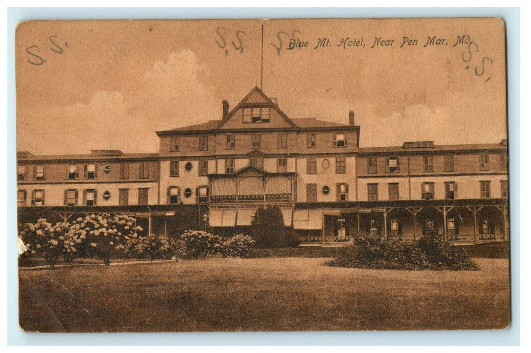Blue Mount Hotel Near Pen Maryland York Pennsylvania PA Postcard