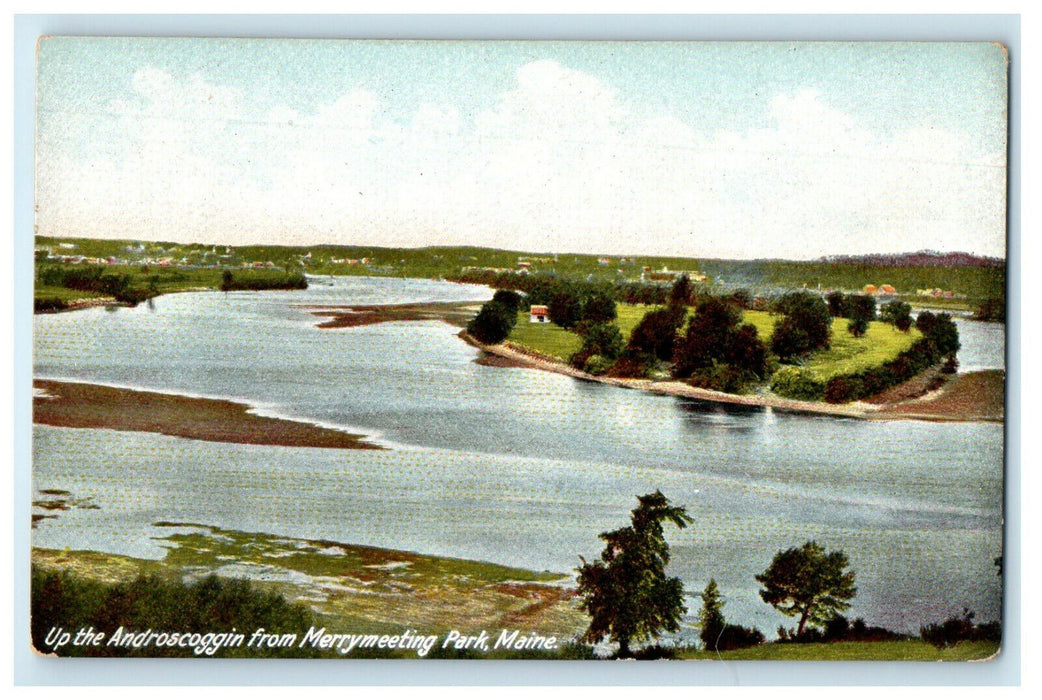 c1905 Up The Androscoggin from Merrymeeting Park, Maine ME Unposted Postcard