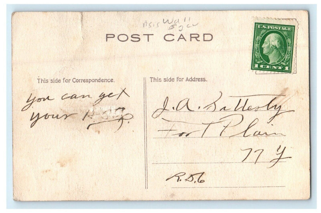 c1910's Dutch Boy And Dog Dere Iss Mutch Dot I need Postcard