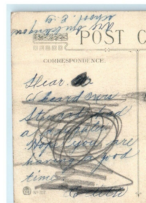 1913  Boy And Dog I Like You Cause You're Freckled Too Sunflower Postcard