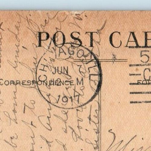 1917 Dog Puppy Waiting "Will You Keep Me Waiting Forever" Antique Postcard