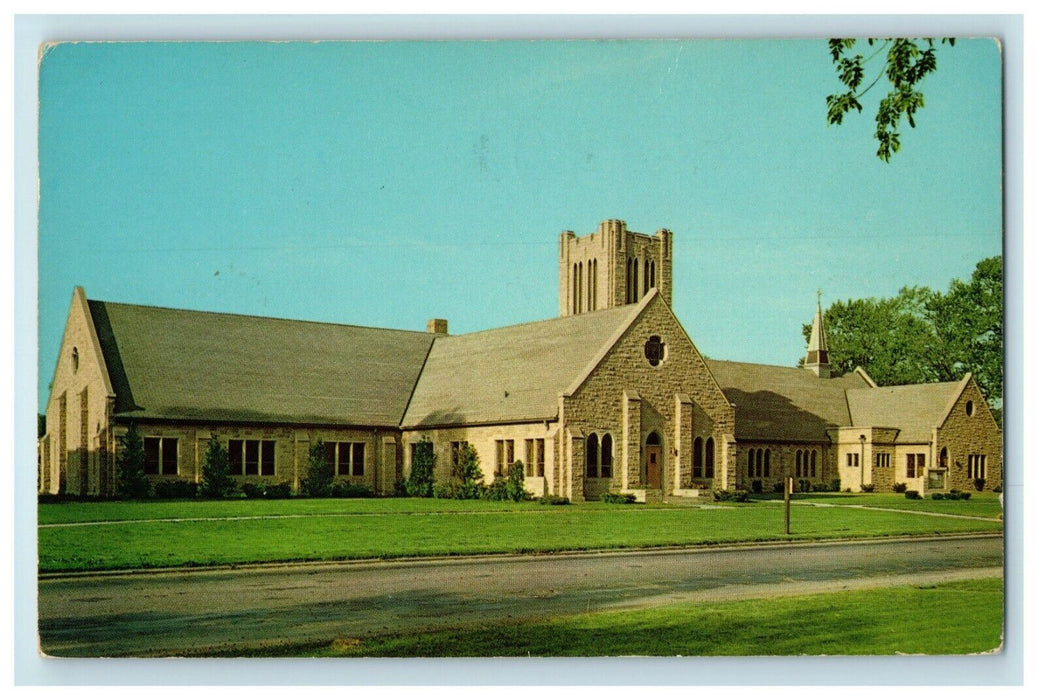 c1972 Emmanuel Lutheran Church Missouri Synod Bloomington Illinois IL Postcard