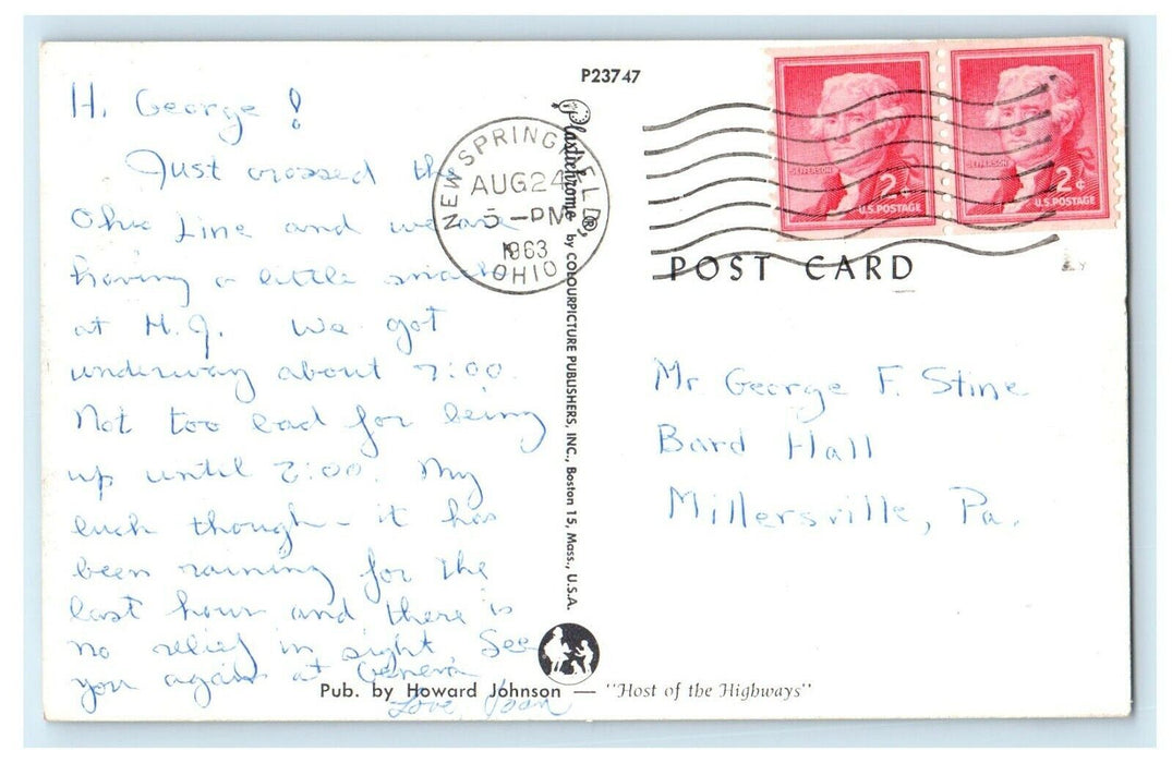 1963 Sweet Misery Of Love Dogs Having Drinks Fountain Soda Vintage Postcard