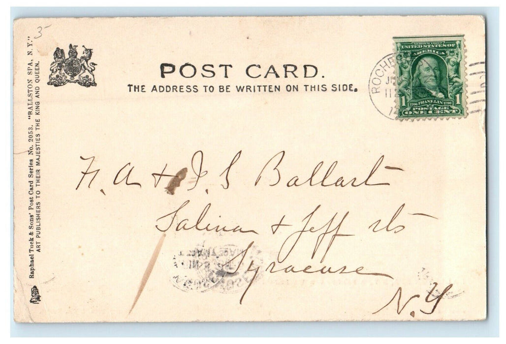 1905 Old Watering Place, Christ Church, Ballston Spa New York NY Tuck Postcard