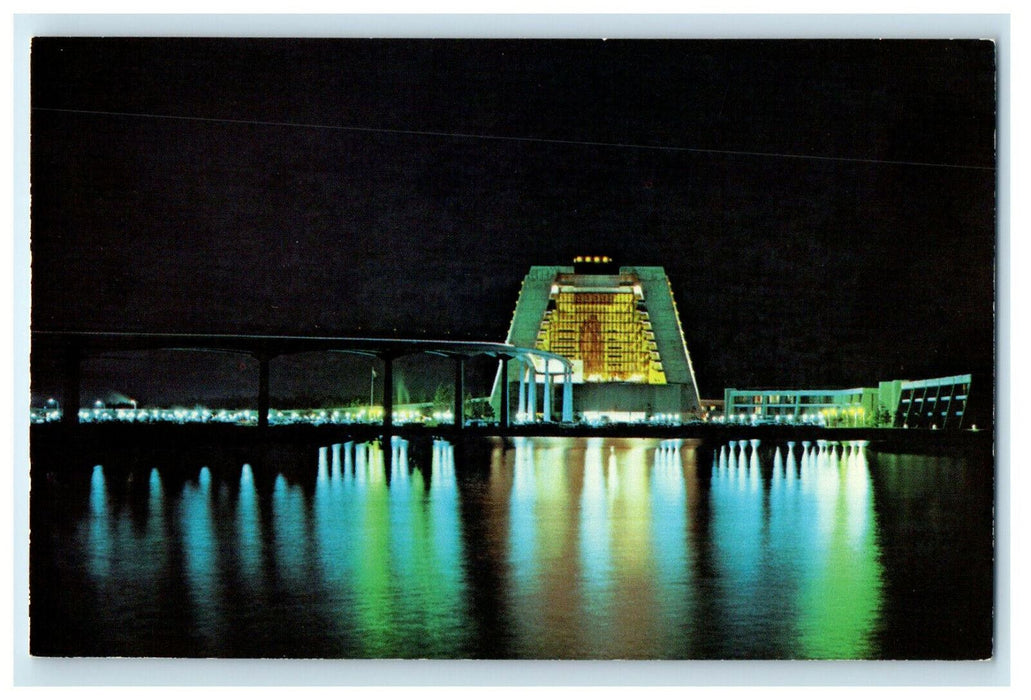 Contemporary Resort, Night Time Landmarks, Walt Disney World Postcard