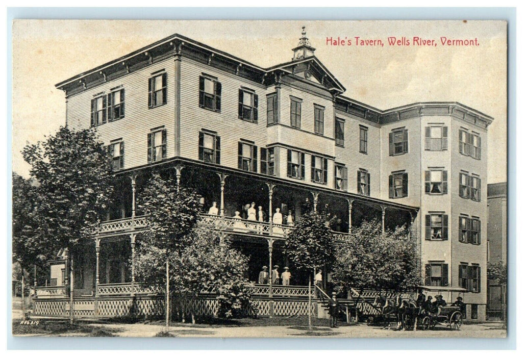 c1910's Hales Tavern Hotel Wells River Vermont VT Unposted Antique Postcard