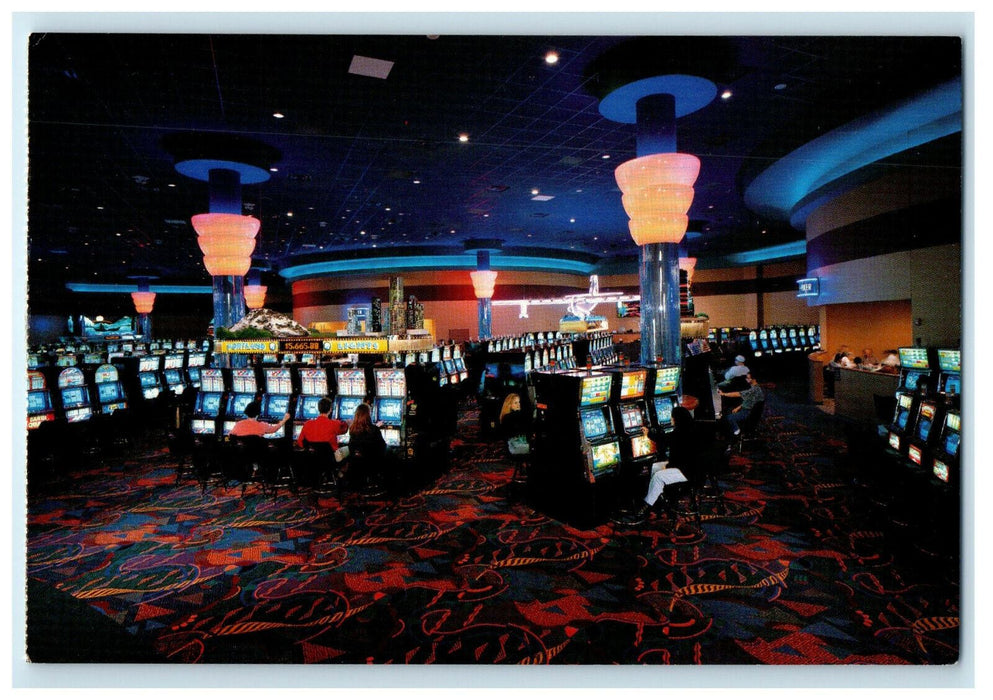 View of Video Pokers and Keno, Spirit Mountain Casino Oregon OR Postcard