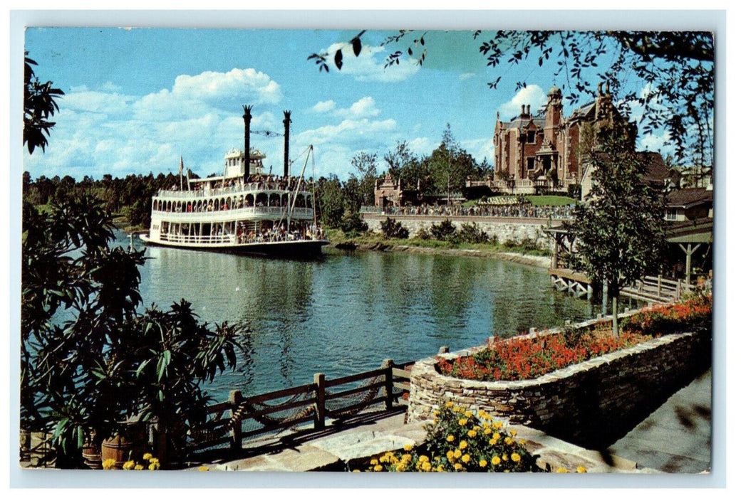 1977 Steamboat Cruising Rivers of America, Walt Disney World Postcard