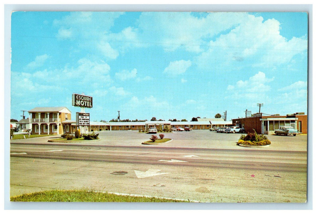 1963 Esquire Motel, Hiway 41 North, Evansville Indiana IN Posted Postcard