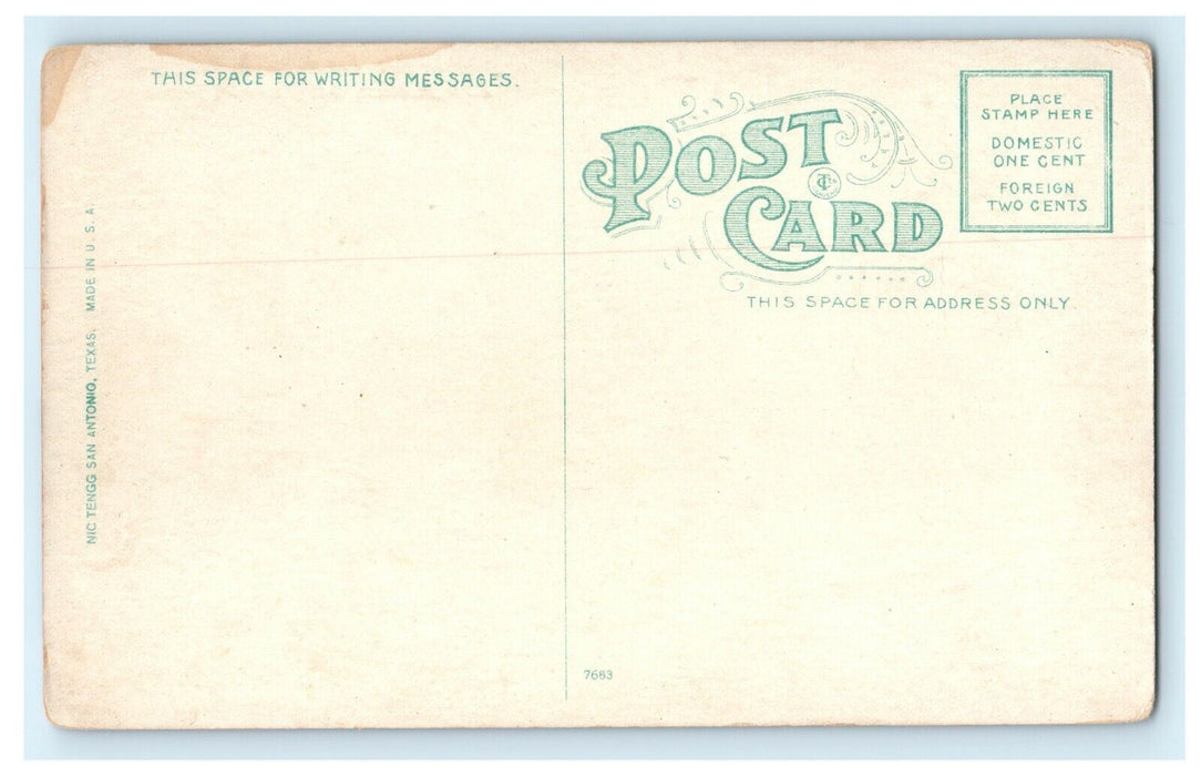 1908 Mission De La Concepcion De Purisima San Antonio Texas TX Postcard