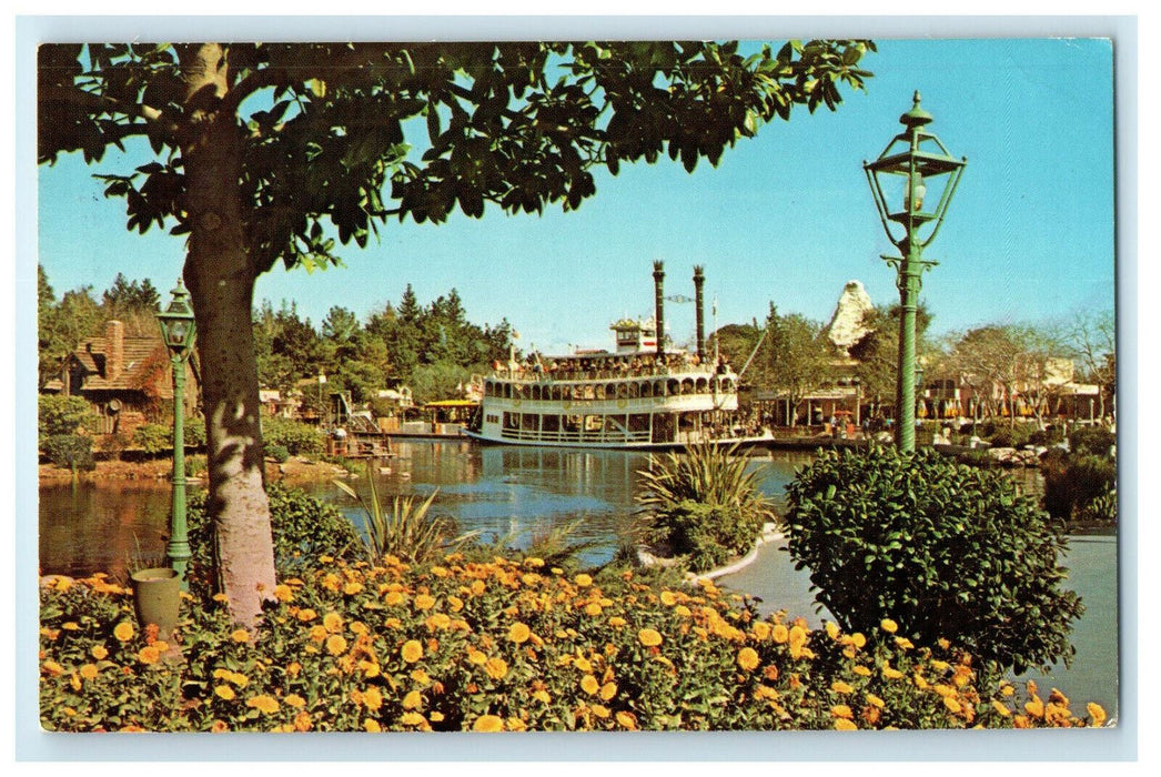 1969 Mark Twain Sternwheeler, Frontierland Anaheim California CA Postcard