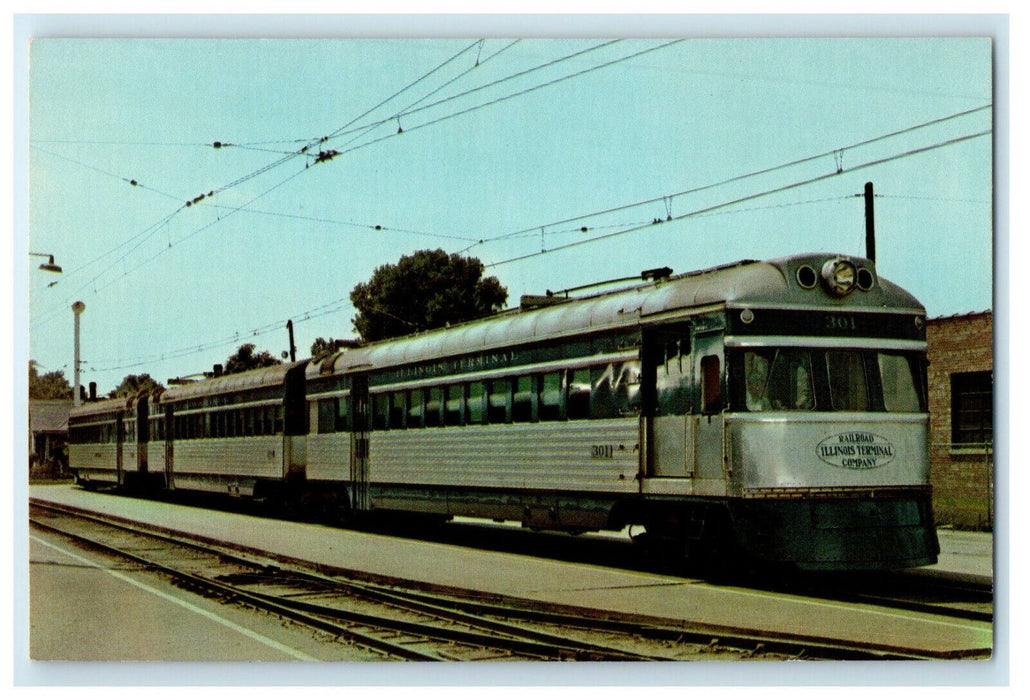 1949 Illinois Terminal Railroad Fort Crevecoeur Unposted Postcard