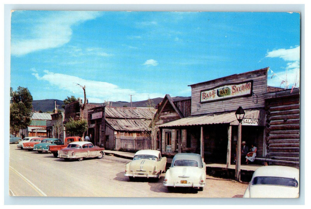 c1960's Wallace Street Virginia City Montana MT Unposted Classic Cars Postcard