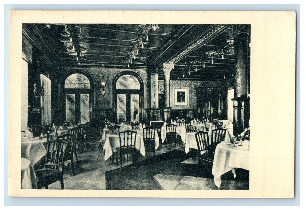 c1910's Hotel Bristol Berlin Restaurant Dining Room Interior Germany Postcard