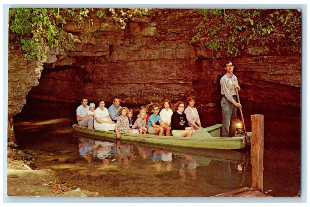c1960's Twin Caves Spring Mill State Park Subterranean Mitchell Indiana Postcard