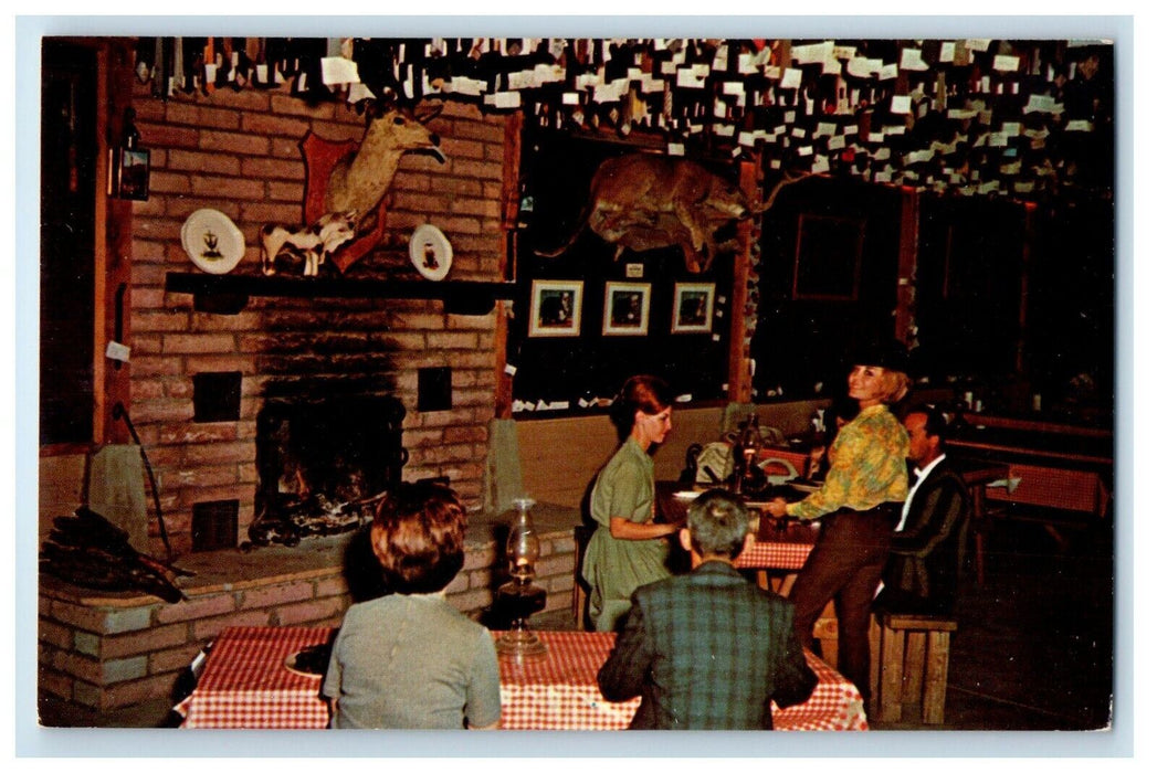 Pinnacle Peak Patio Restaurant Dining Room Cowgirl Scottsdale AZ Postcard