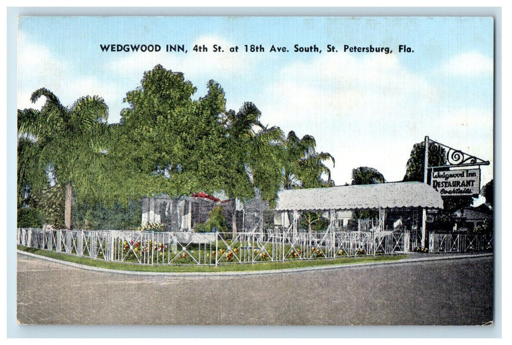 c1960s Wedgwood Inn Restaurant & Cocktails St Petersburg FL Advertising Postcard