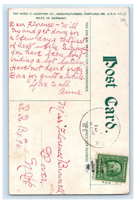 1909 Somersworth New Hampshire NH, Opera House Building Street View Postcard