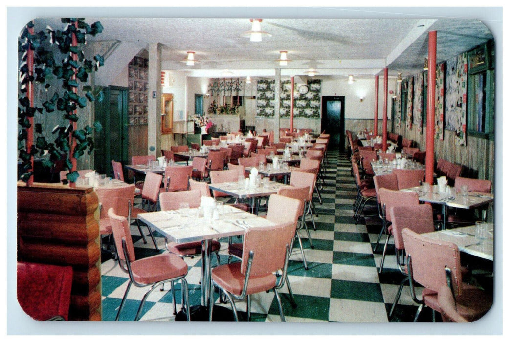c1950's Dining Area Elmo Rocco Restaurant Mosley St Wasaga Beach Canada Postcard