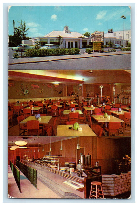 c1960's Multiview, Ed Hassen's Cafeteria Tamiami Trail, Miami FL Postcard