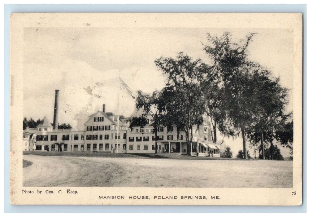 c1940's Mansion House, Poland Springs South Poland Maine ME Posted Postcard