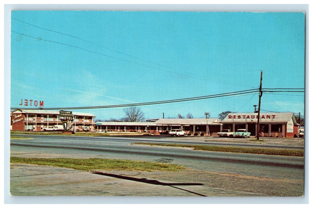 c1960's Town Terrace Motel & Restaurant Roadside Eufaula Alabama AL Postcard