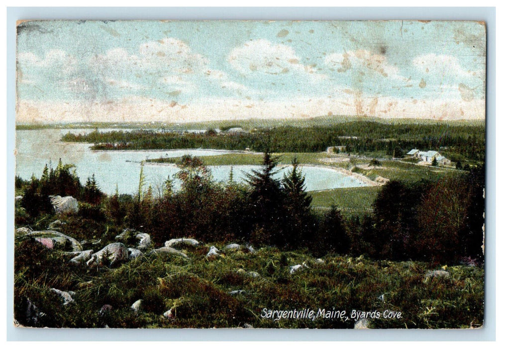 1908 Byards Cove, Sargentville Maine ME Weissport PA Antique Postcard