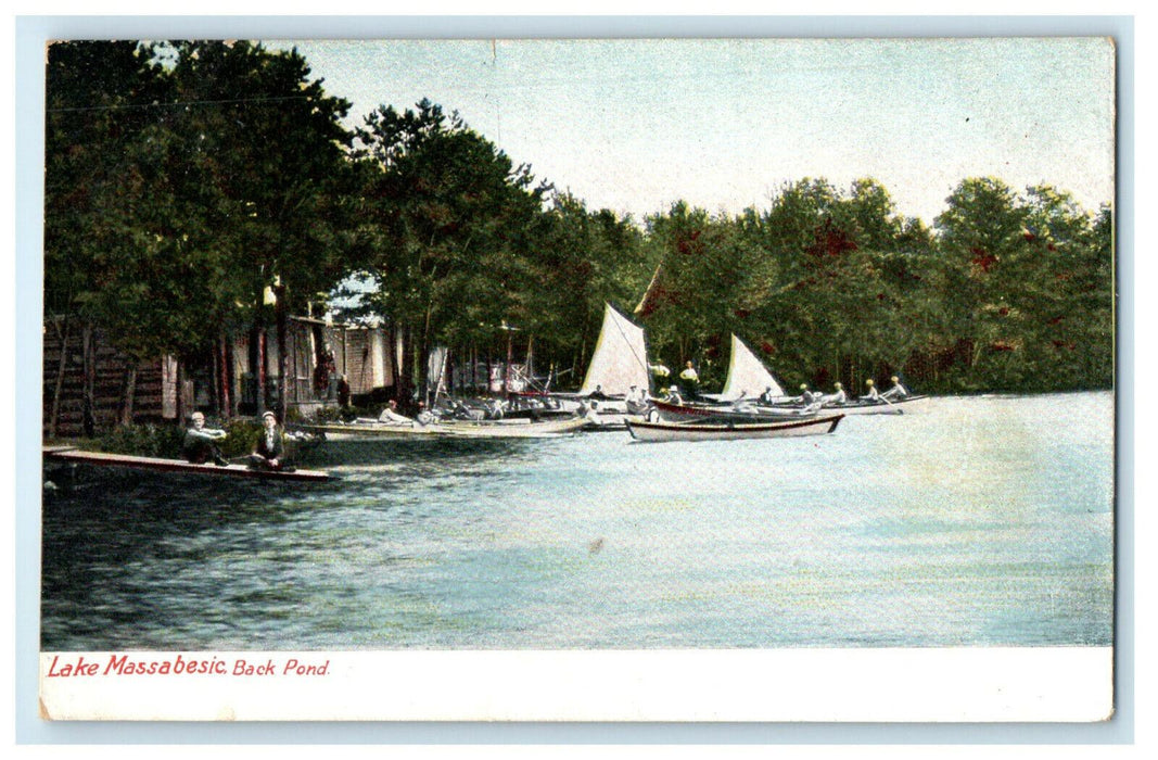 c1905s Lake Massabesic Back Pond Manchester New Hampshire NH Antique Postcard