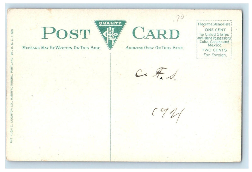 c1910's Durham New Hampshire NH, Sullivan House View Posted Antique Postcard