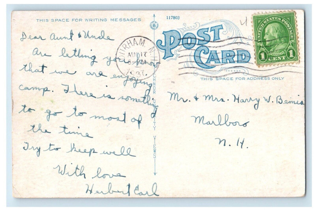 1937 The Dairy Building University Of Durham New Hampshire NH Vintage Postcard