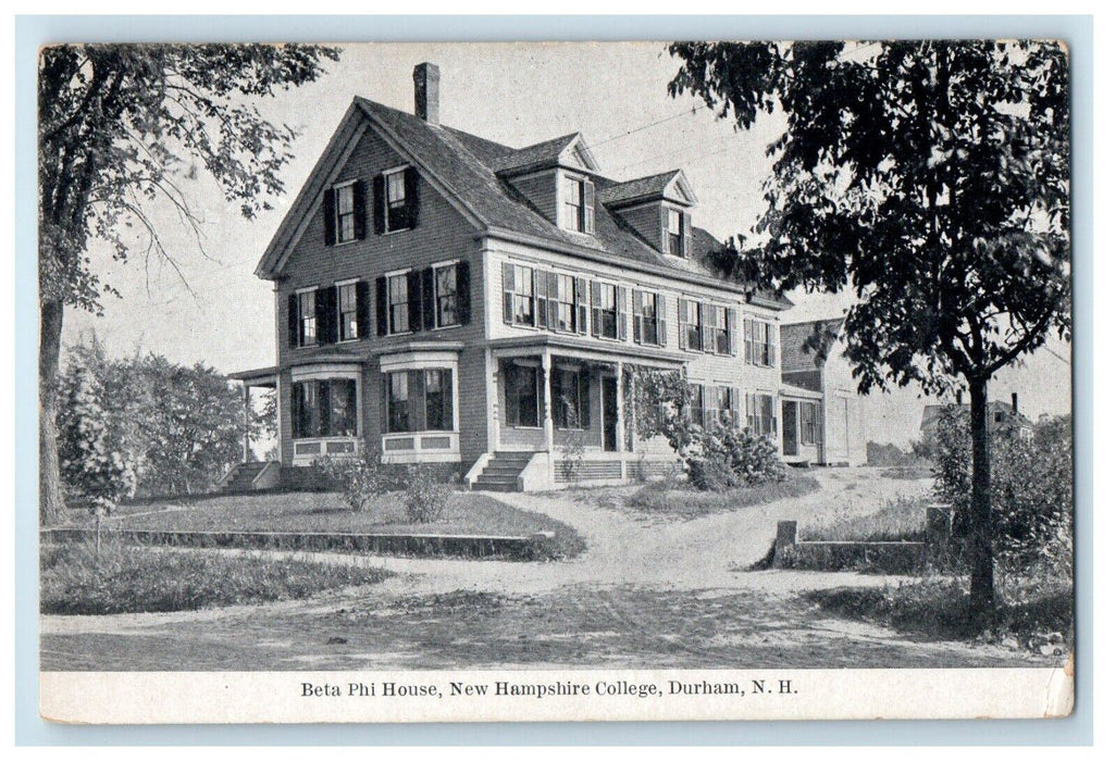 c1910's Beta Phi House New Hampshire College Durham NH Unposted Antique Postcard