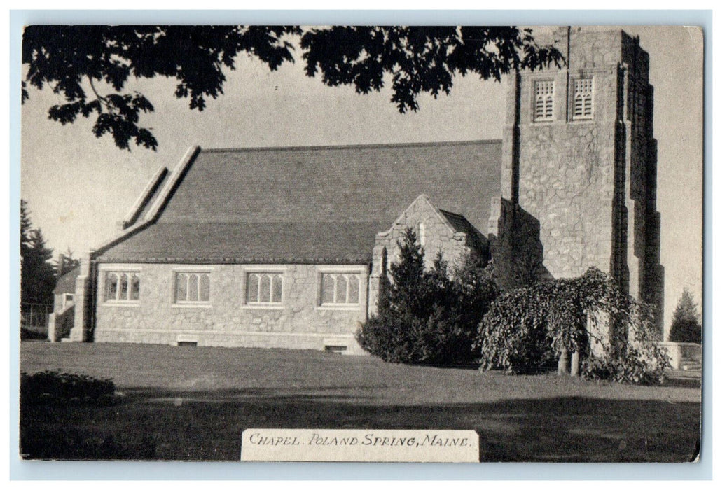 c1910 Chapel, Poland Spring Maine ME Ruth Murray Miller Antique Postcard