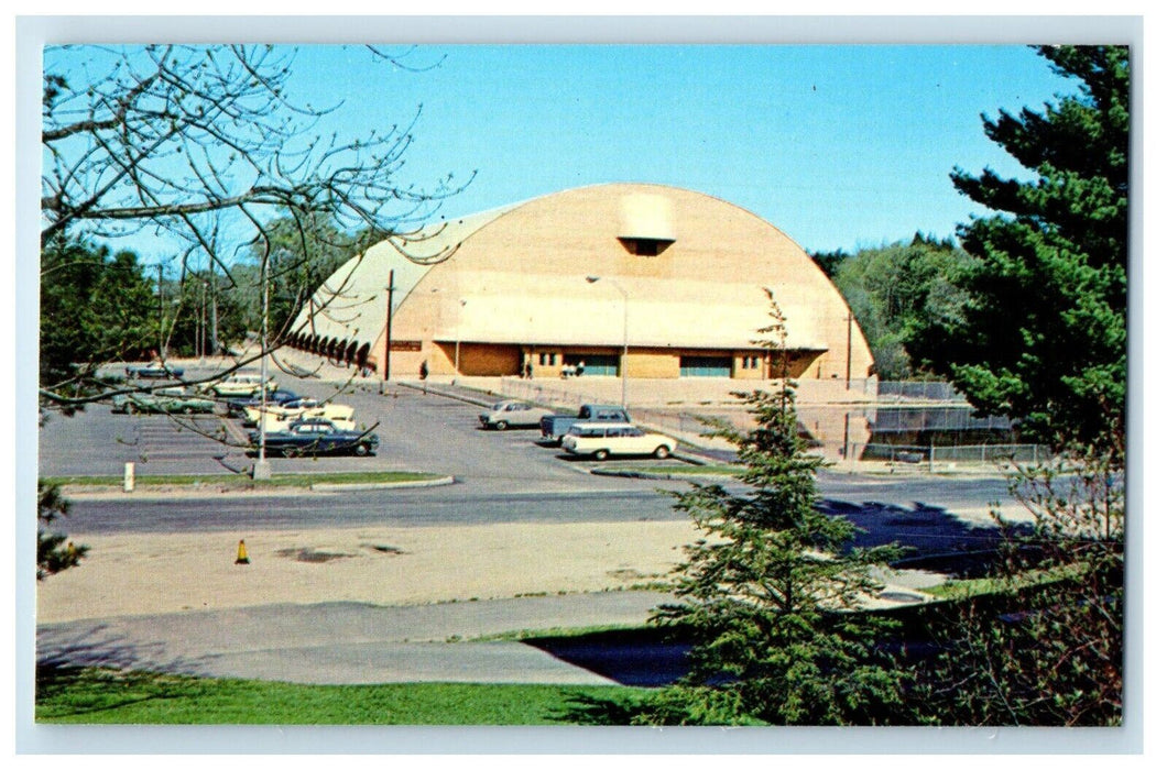 c1950's View Of Snively Arena Cars New Hampshire Durham NH Vintage Postcard