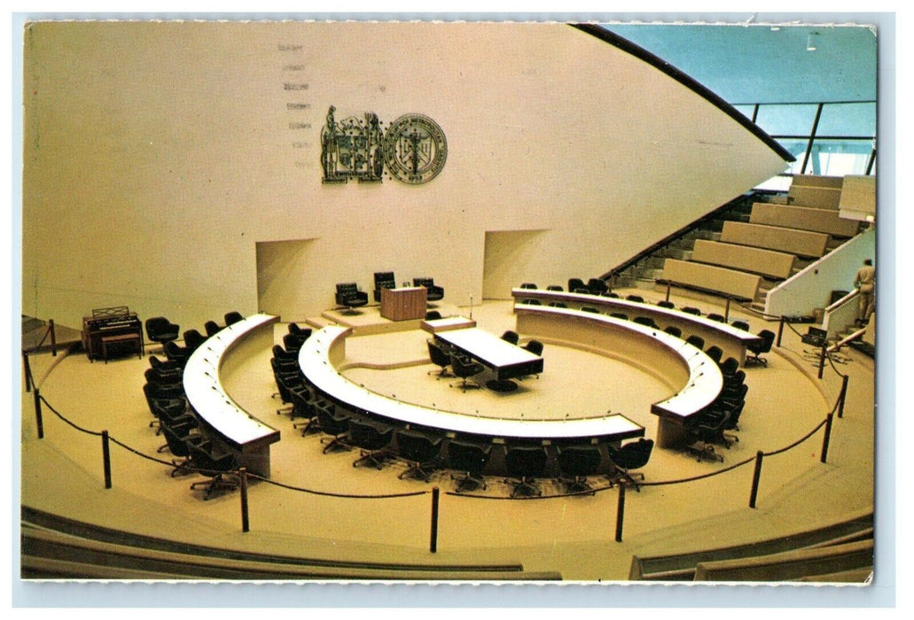 1973 The City Hall Council Chamber Interior Toronto Ontario Canada Postcard