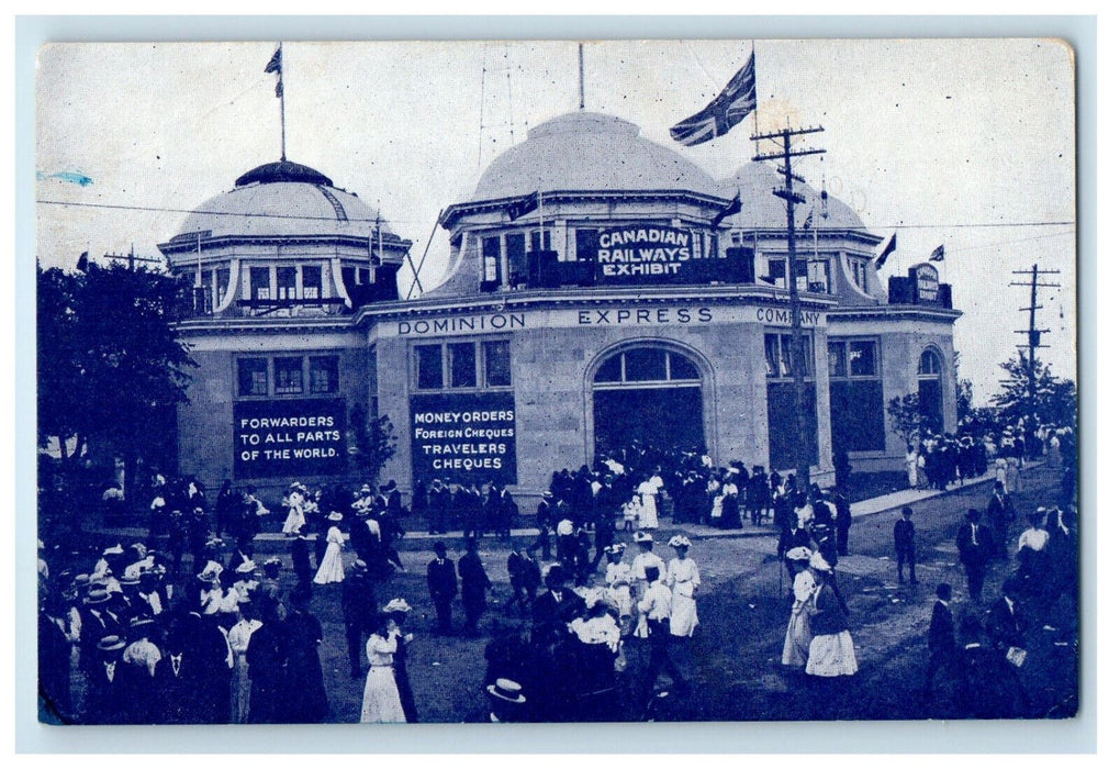 c1940's Canadian Railways Exhibit, Dominion Express Co. Canada Postcard