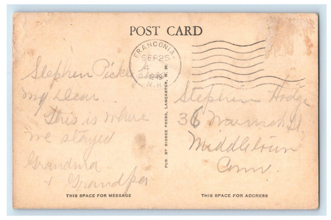 1949 Cabins View Pelletiers Francinia New Hampshire NH Vintage Antique Postcard