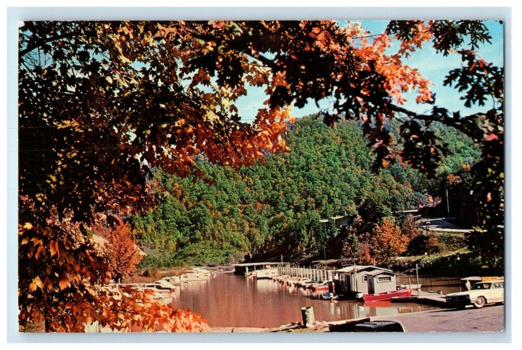 c1950's Jenny Wiley State Park Car Boat Near Prestonsburg Kentucky KY Postcard
