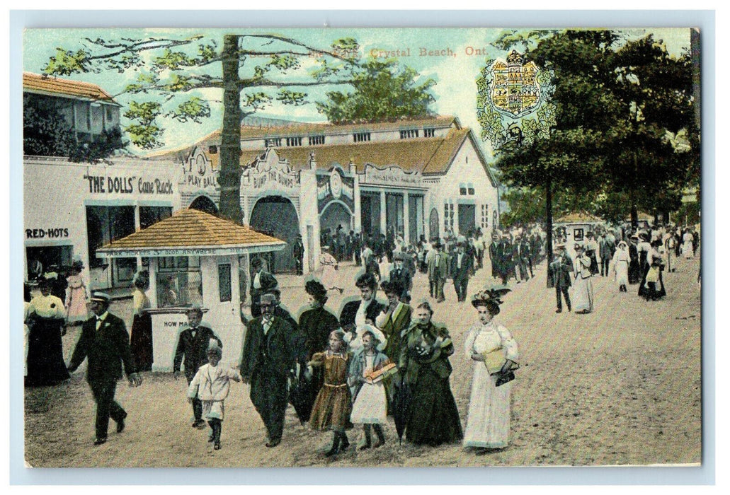 c1910's "The Dolls" Red Hots, Bump The Bumps Crystal Beach Canada Postcard