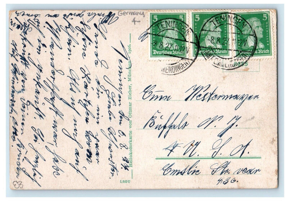 Gruss Aus Rudesheim Germany Multiview Posted Vintage Postcard