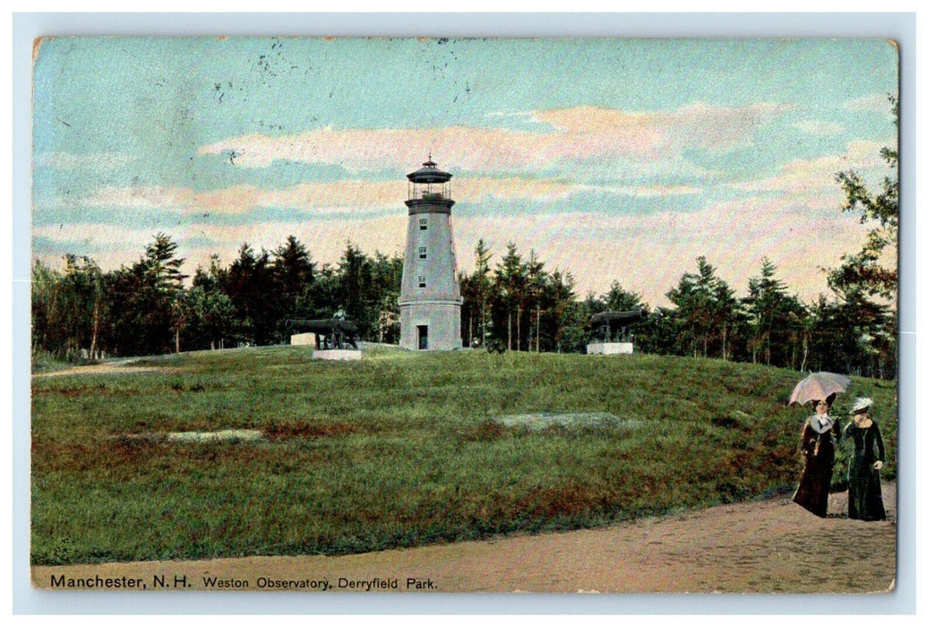 1907 Weston Observatory Derryfield Park Manchester New Hampshire NH Postcard